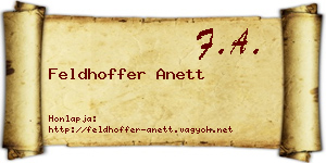 Feldhoffer Anett névjegykártya