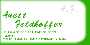 anett feldhoffer business card